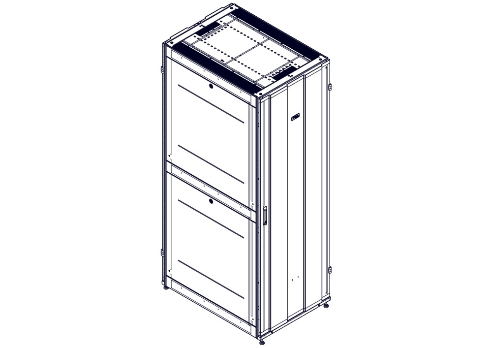 Шкаф Systeme Electric, серия Uniprom, 48U-750/1070, боковые панели 4шт, черный