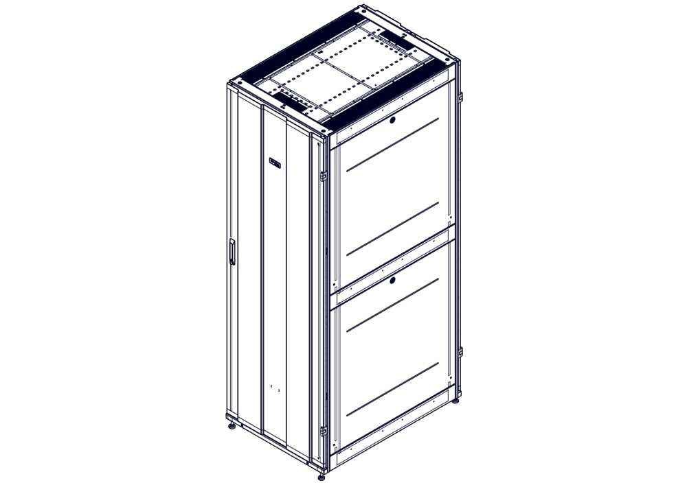 Шкаф Systeme Electric, серия Uniprom, 48U-750/1070, боковые панели 4шт, черный