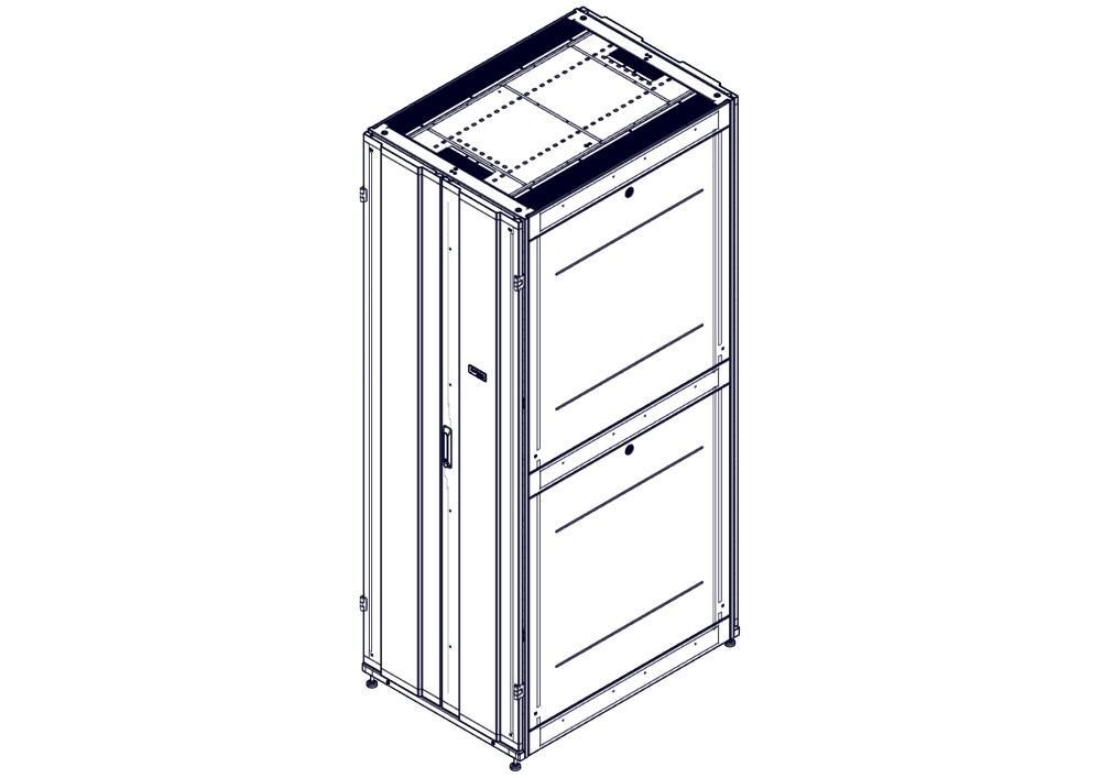 Шкаф Systeme Electric, серия Uniprom, 48U-750/1070, боковые панели 4шт, черный