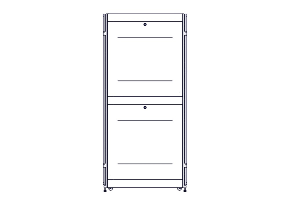 Шкаф Systeme Electric, серия Uniprom, 48U-750/1070, боковые панели 4шт, черный