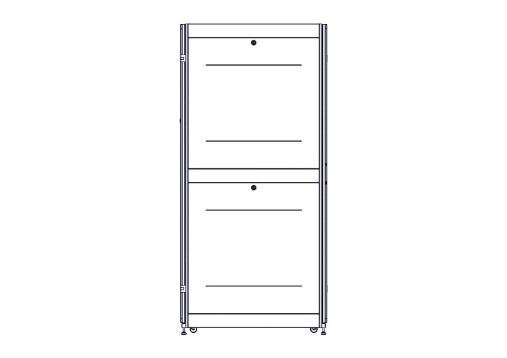 Шкаф Systeme Electric, серия Uniprom, 48U-750/1070, боковые панели 4шт, черный