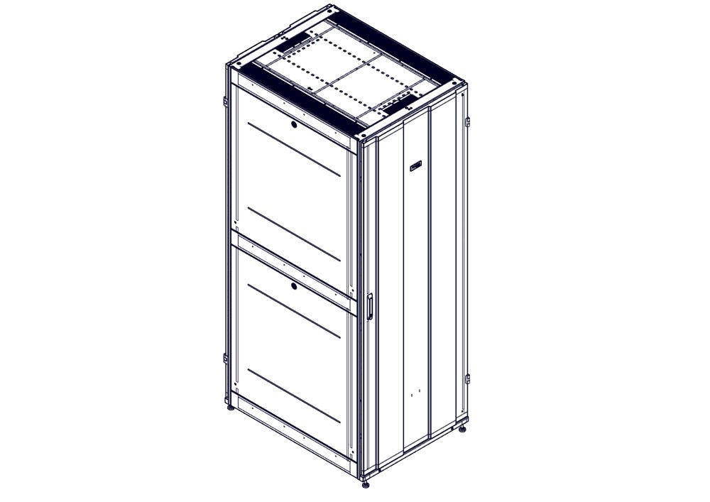 Шкаф Systeme Electric, серия Uniprom, 48U-800/1070, боковые панели 4шт, черный