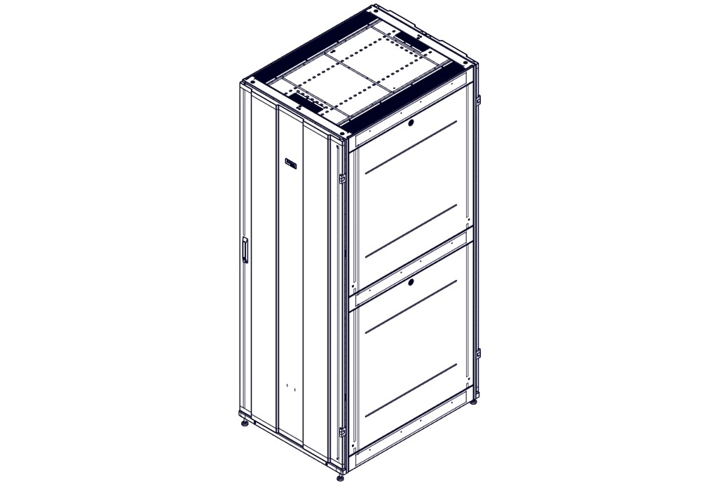 Шкаф Systeme Electric, серия Uniprom, 48U-800/1070, боковые панели 4шт, черный