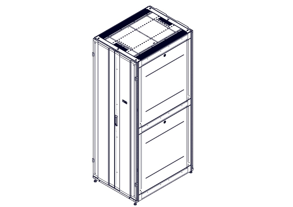 Шкаф Systeme Electric, серия Uniprom, 48U-800/1070, боковые панели 4шт, черный