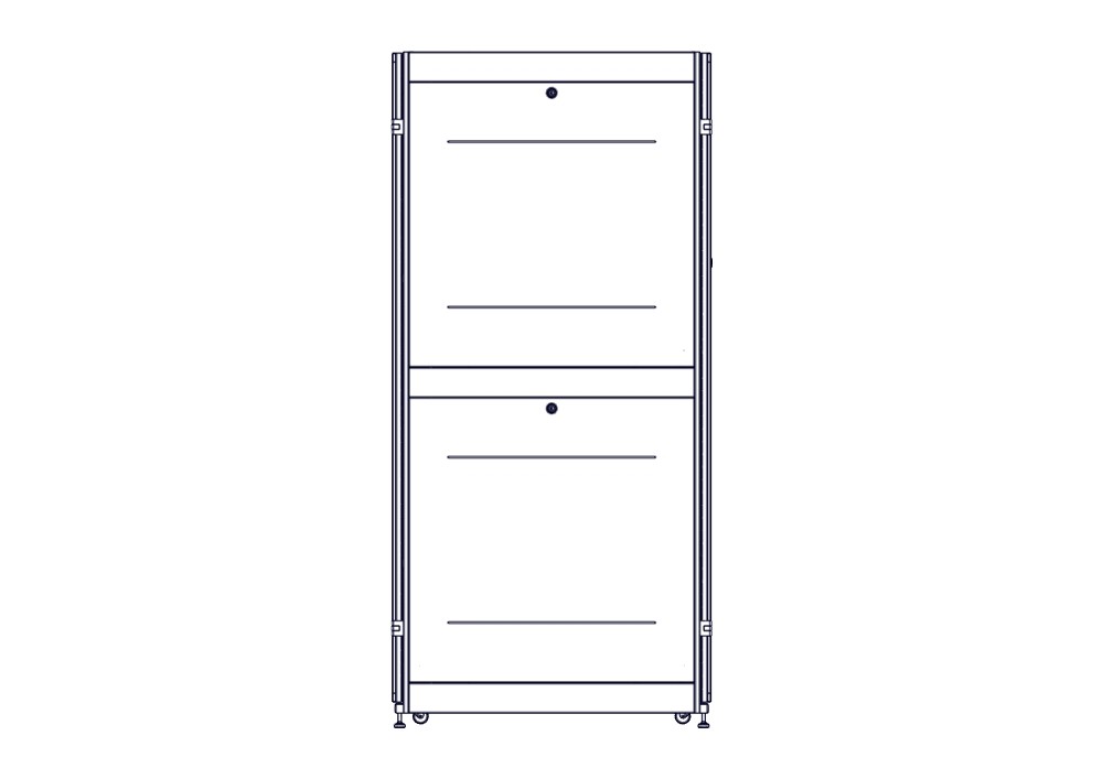Шкаф Systeme Electric, серия Uniprom, 48U-800/1070, боковые панели 4шт, черный