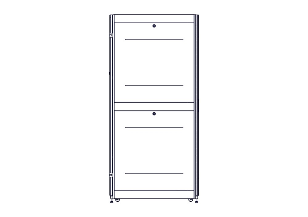 Шкаф Systeme Electric, серия Uniprom, 48U-800/1070, боковые панели 4шт, черный
