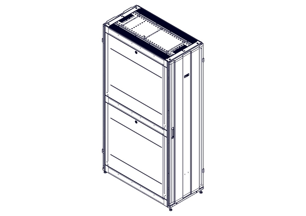Шкаф Systeme Electric, серия Uniprom, 48U-600/1200, боковые панели 4шт, черный