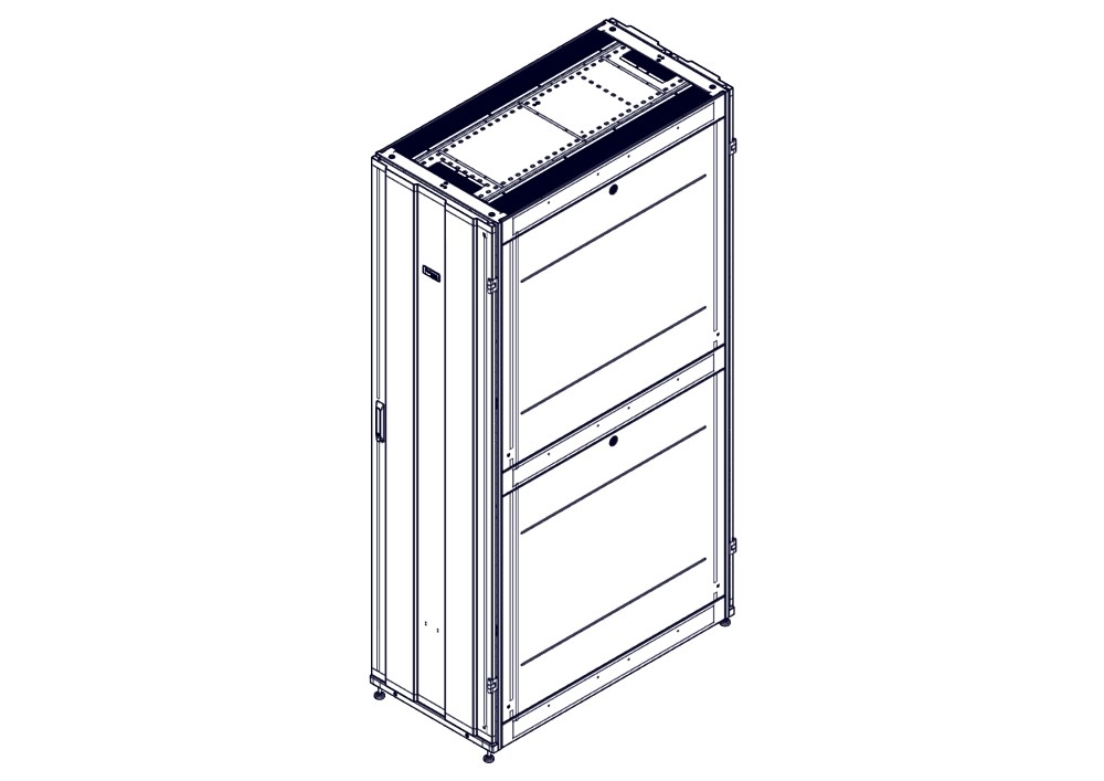 Шкаф Systeme Electric, серия Uniprom, 48U-600/1200, боковые панели 4шт, черный