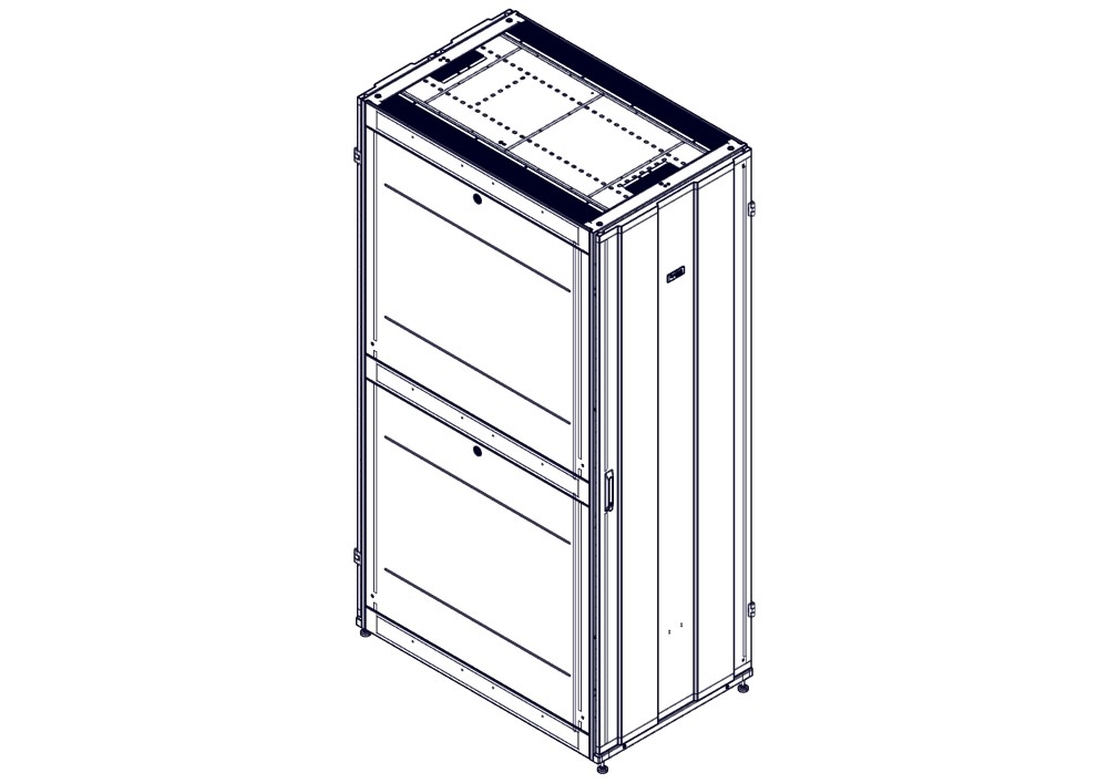 Шкаф Systeme Electric, серия Uniprom, 48U-750/1200, боковые панели 4шт, черный
