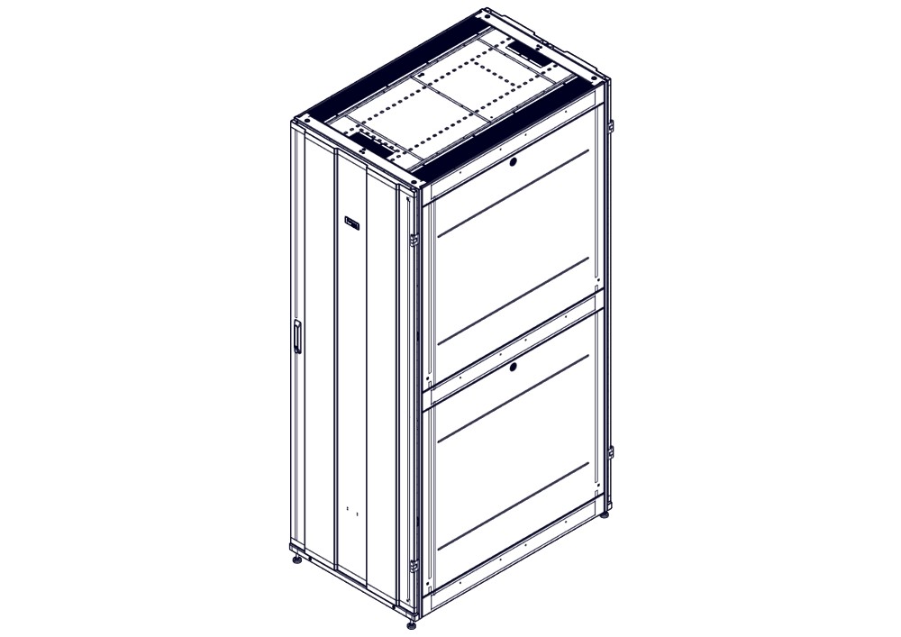Шкаф Systeme Electric, серия Uniprom, 48U-750/1200, боковые панели 4шт, черный