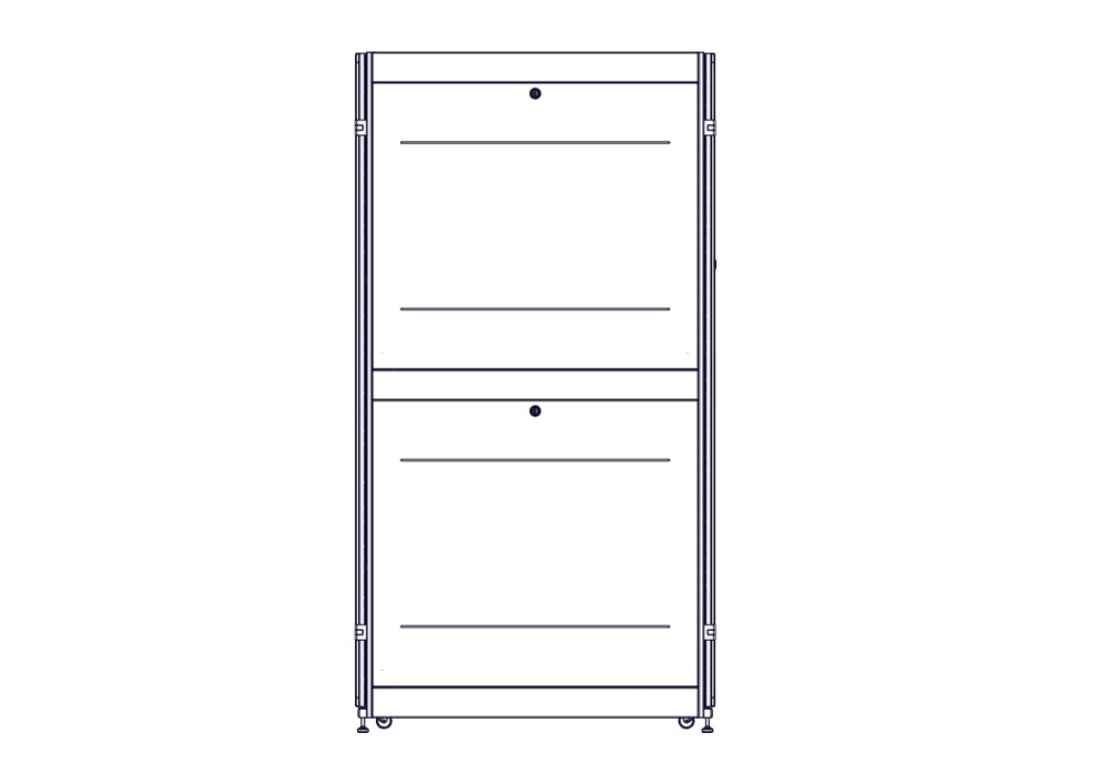Шкаф Systeme Electric, серия Uniprom, 48U-750/1200, боковые панели 4шт, черный