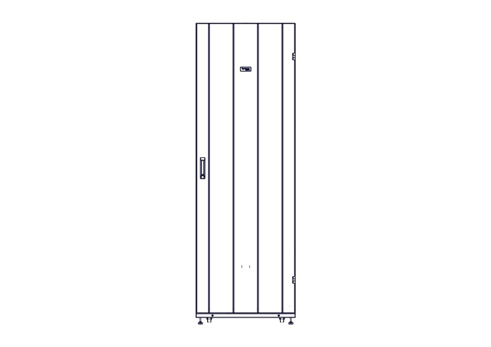 Шкаф Systeme Electric, серия Uniprom, 48U-750/1200, боковые панели 4шт, черный