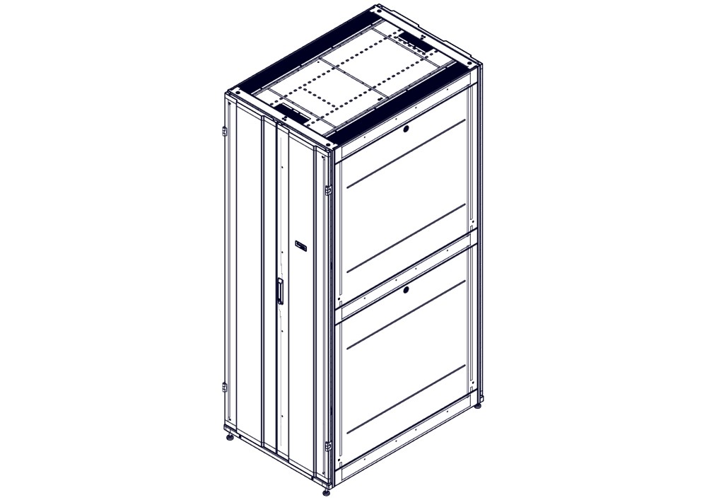 Шкаф Systeme Electric, серия Uniprom, 48U-800/1200, боковые панели 4шт, черный