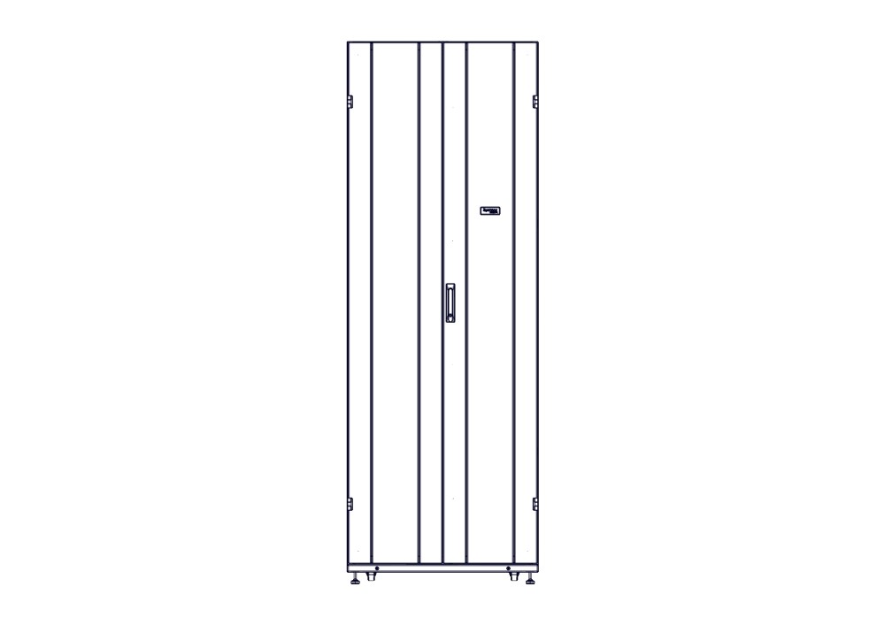Шкаф Systeme Electric, серия Uniprom, 48U-800/1200, боковые панели 4шт, черный