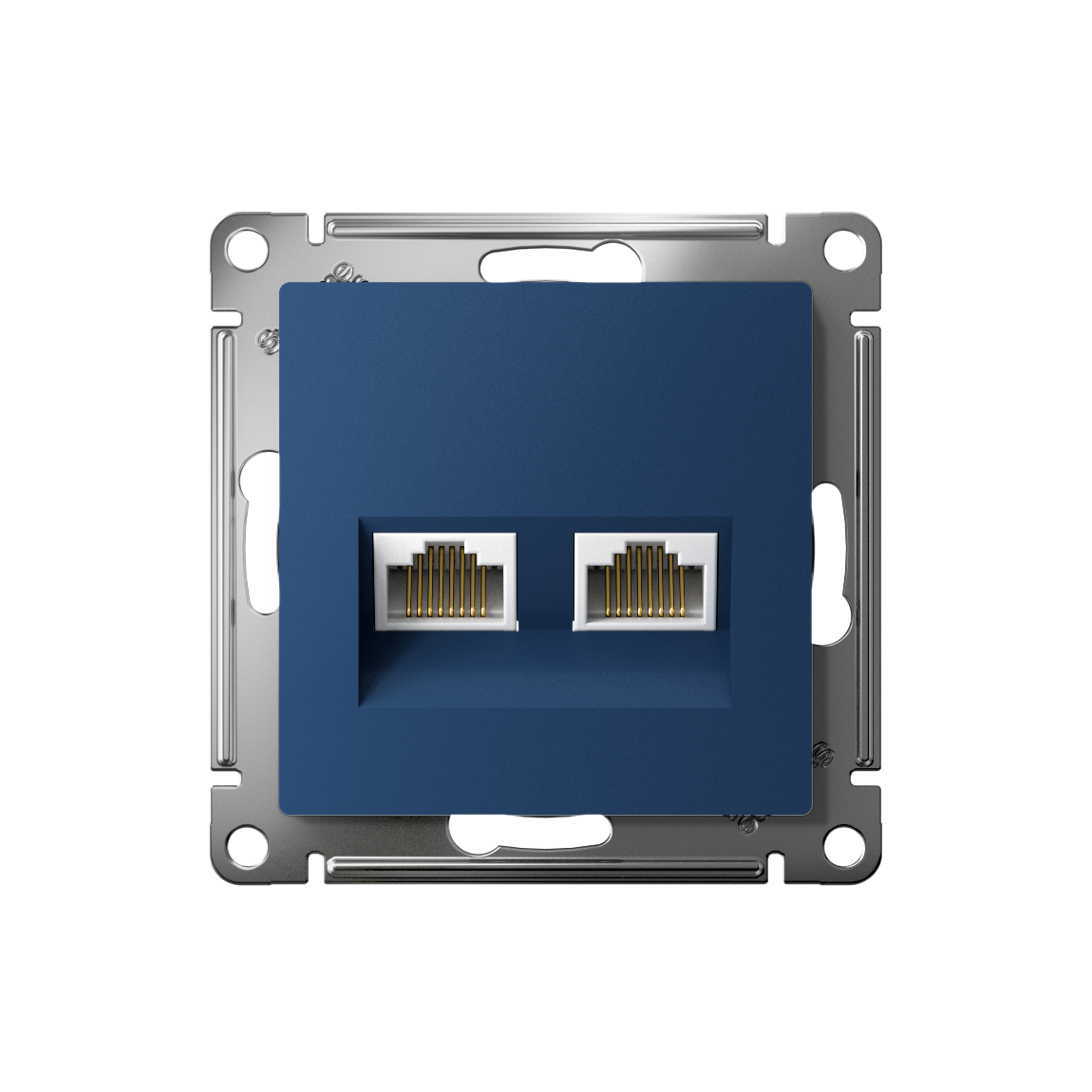 ATLASDESIGN РОЗЕТКА двойная компьютерная RJ45+RJ45 кат. 5e, механизм, АКВАМАРИН