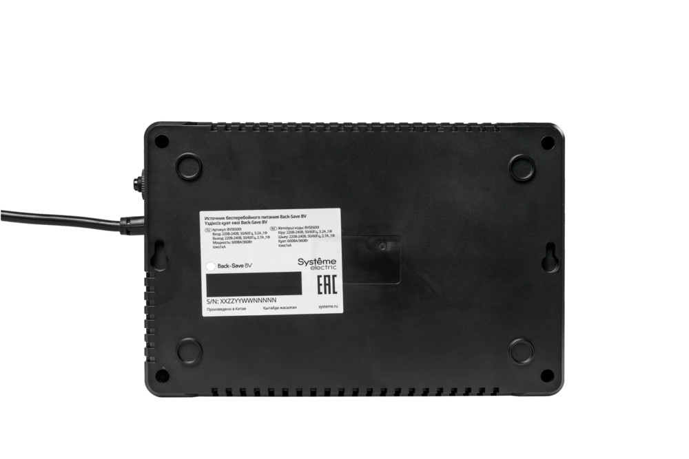 ИБП Back-Save BV Systeme Electric 600 ВА AVR 6 С13 230 В 1 USB-A