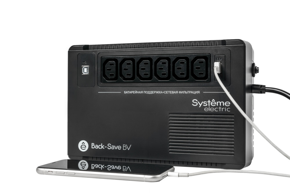 ИБП Back-Save BV Systeme Electric 800 ВА AVR 6 С13 230 В 1 USB-A