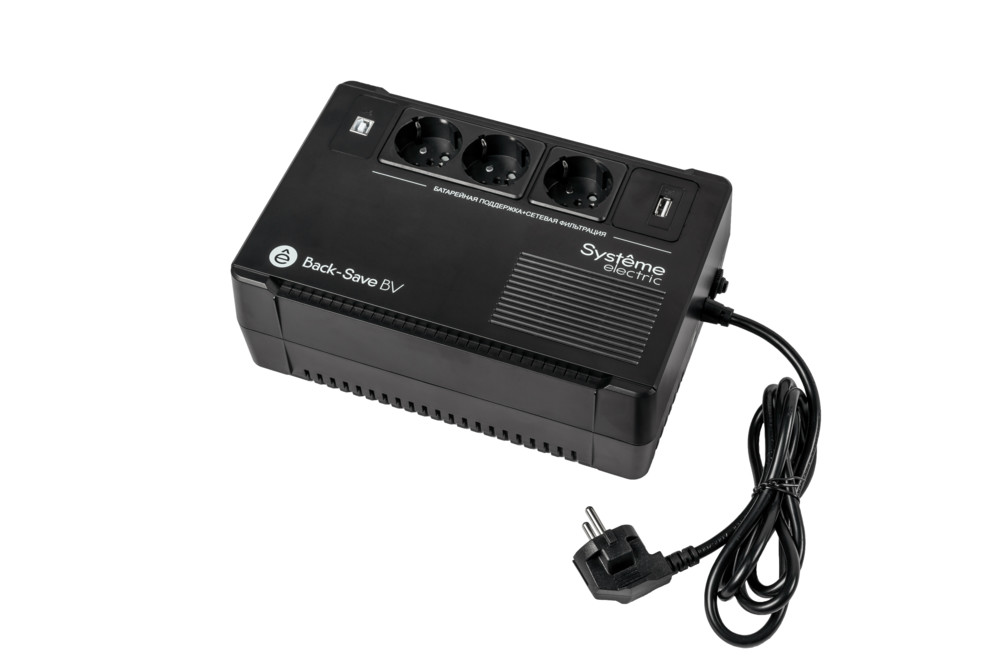 ИБП Back-Save BV Systeme Electric 800 ВА AVR 3 Schuko 230 В 1 USB-A