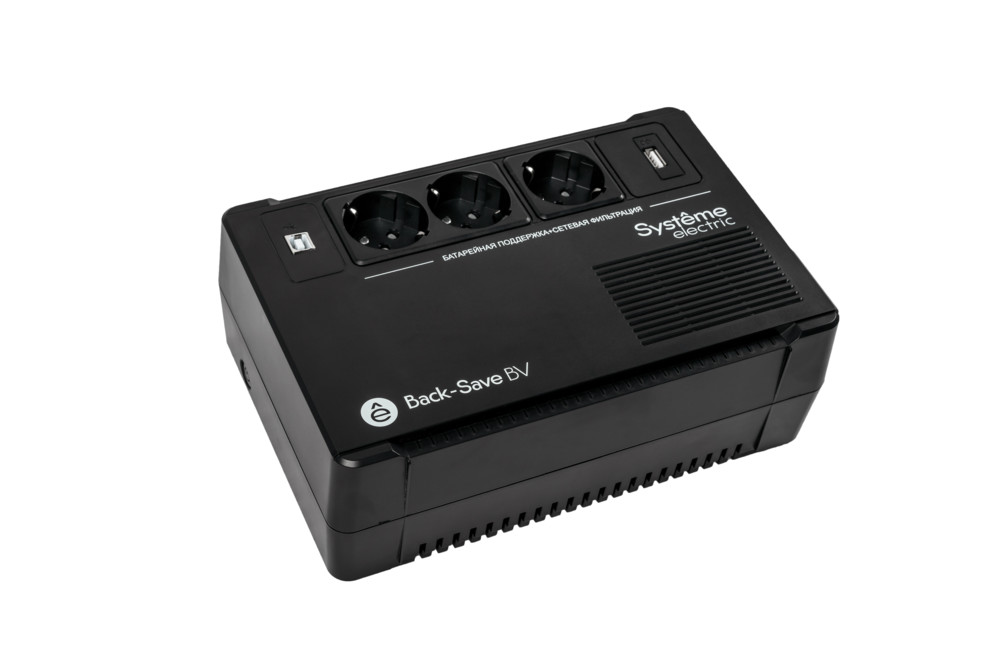 ИБП Back-Save BV Systeme Electric 800 ВА AVR 3 Schuko 230 В 1 USB-A