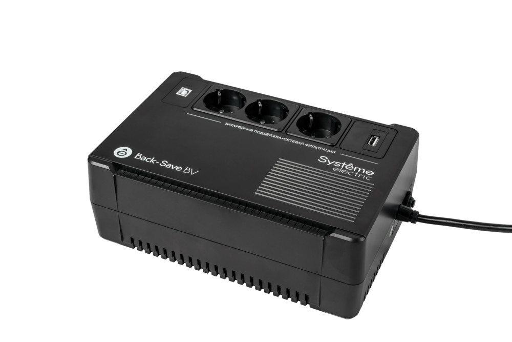 ИБП Back-Save BV Systeme Electric 800 ВА AVR 3 Schuko 230 В 1 USB-A