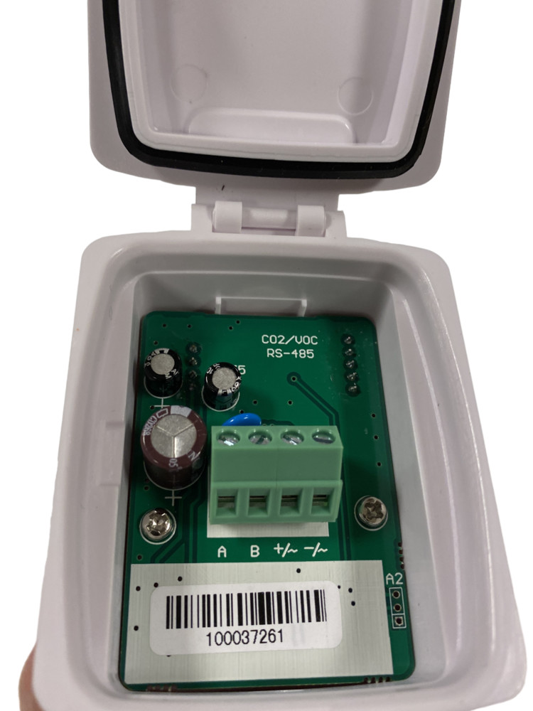 Датчик CO₂ канальный, RS485 Modbus 145мм ~15…24В/=15…24В