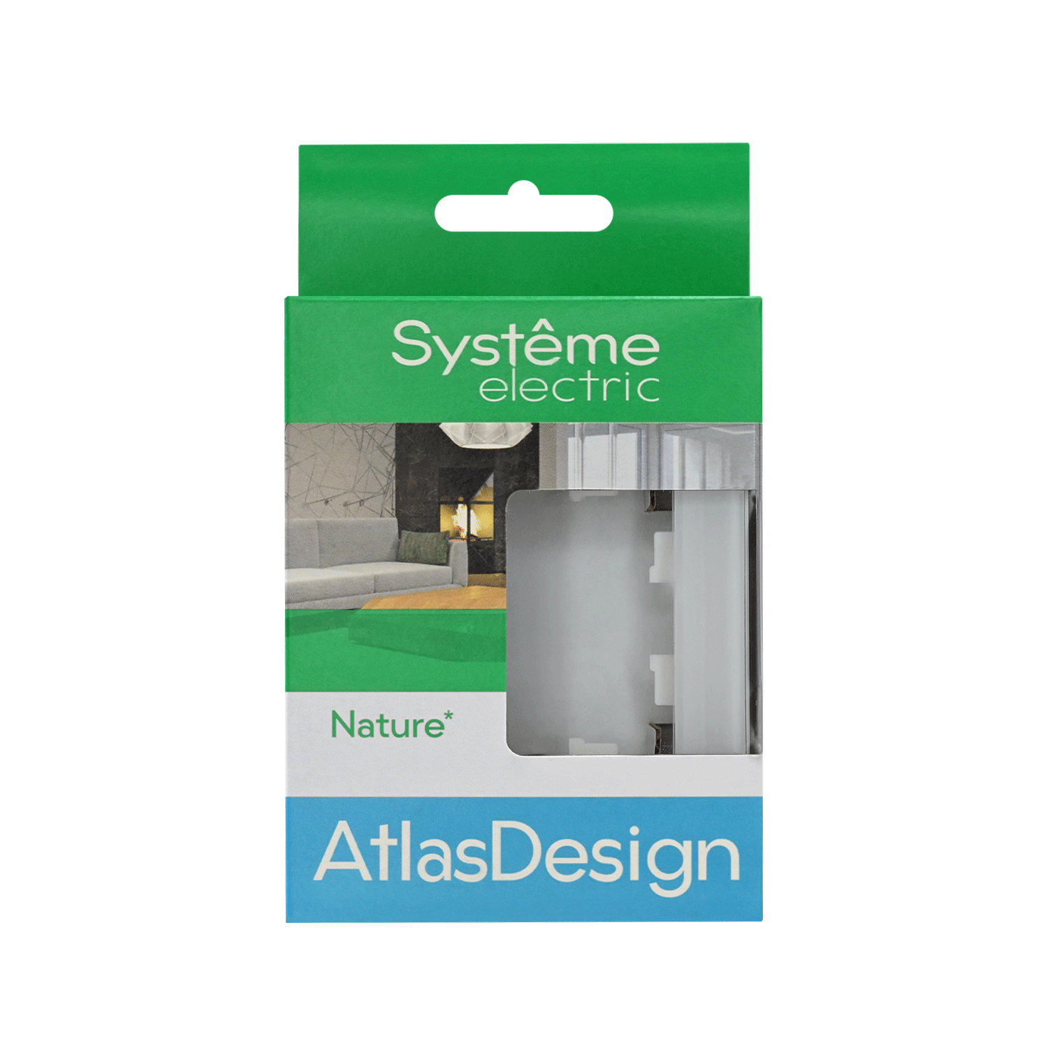 ATLASDESIGN NATURE 1-постовая РАМКА, НАТУРАЛЬНОЕ СТЕКЛО, БЕЛЫЙ