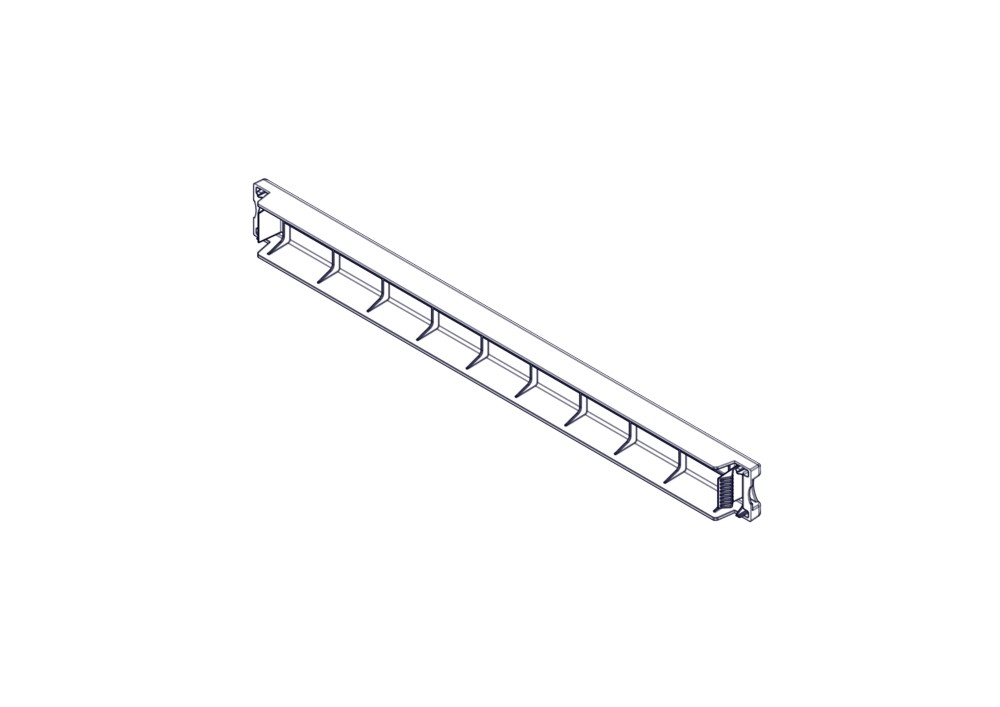 Пластиковая заглушка серия Excelente, 1U , 19", черная, 10 шт.