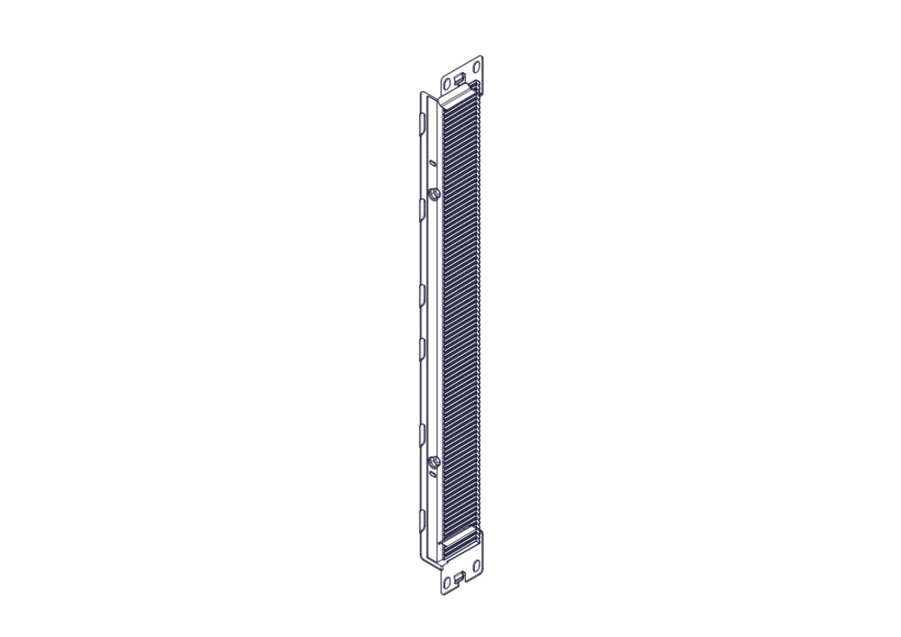 Щеточный уплотнитель Systeme Electric, серия Excelente, 1U, 2шт, черный