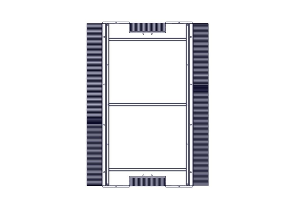 Донная панель для шкафов серии Uniprom, с кабельными вводами, 750x1200мм