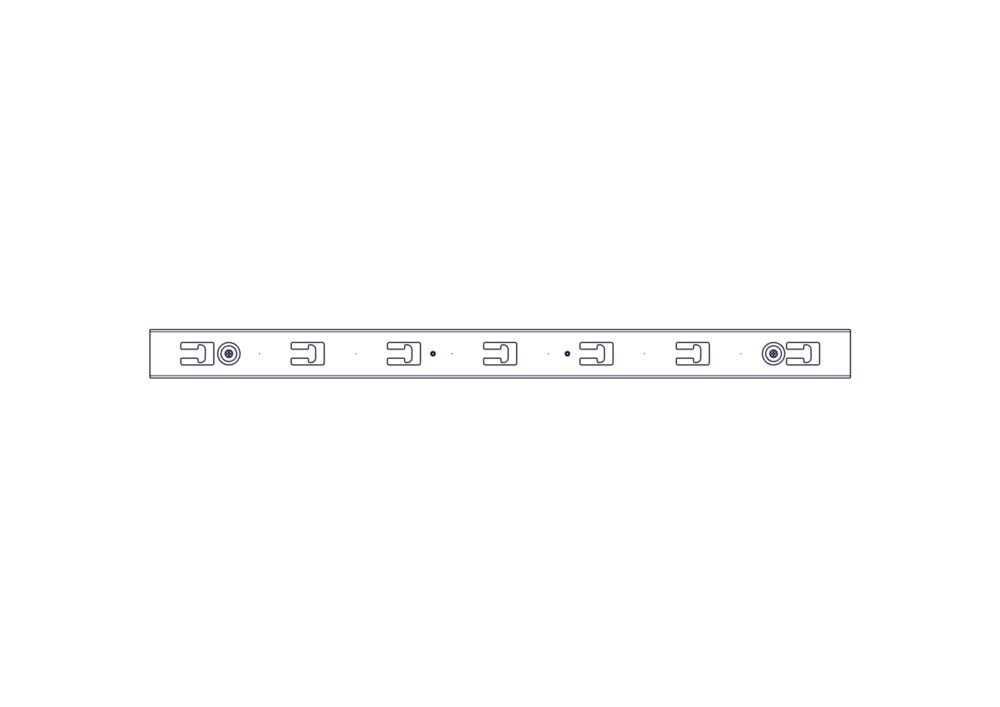 Вертикальный кабельный организатор Uniprom, 2x8 колец, черный
