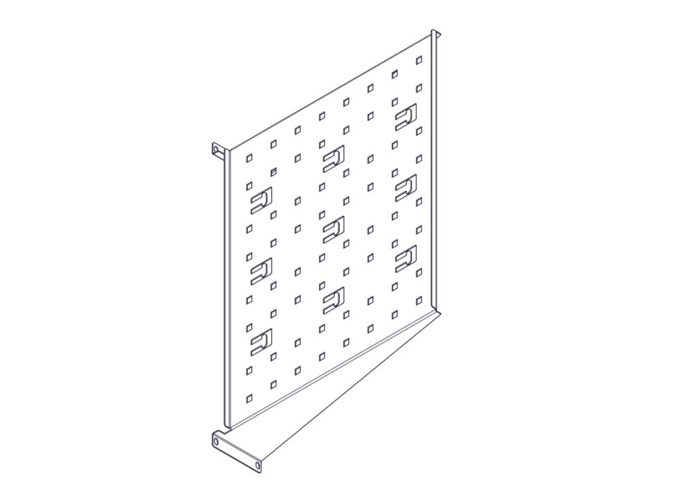 Фиксированная полка Systeme Electric, серия Uniprom, 2U, 450мм, до 15кг