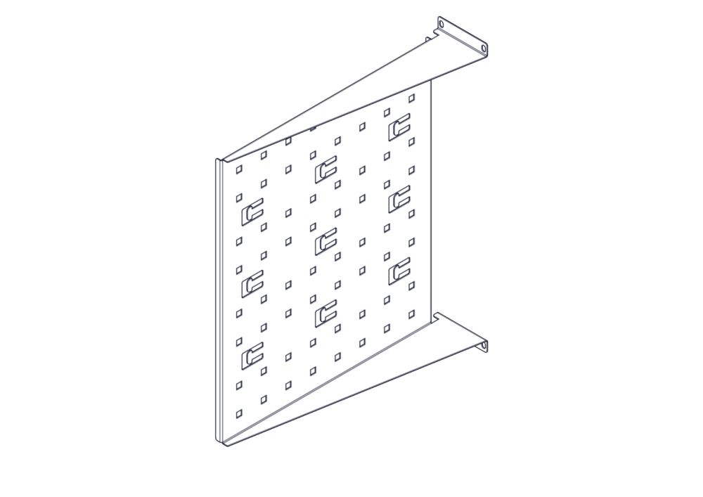Фиксированная полка Systeme Electric, серия Uniprom, 2U, 450мм, до 15кг
