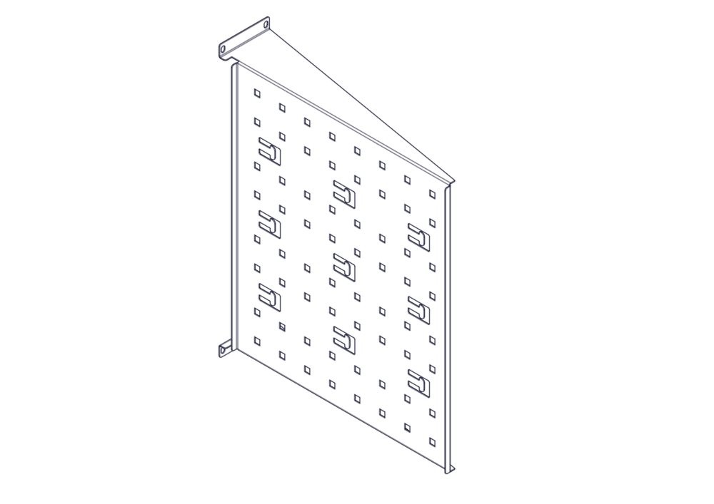 Фиксированная полка Systeme Electric, серия Uniprom, 2U, 450мм, до 15кг