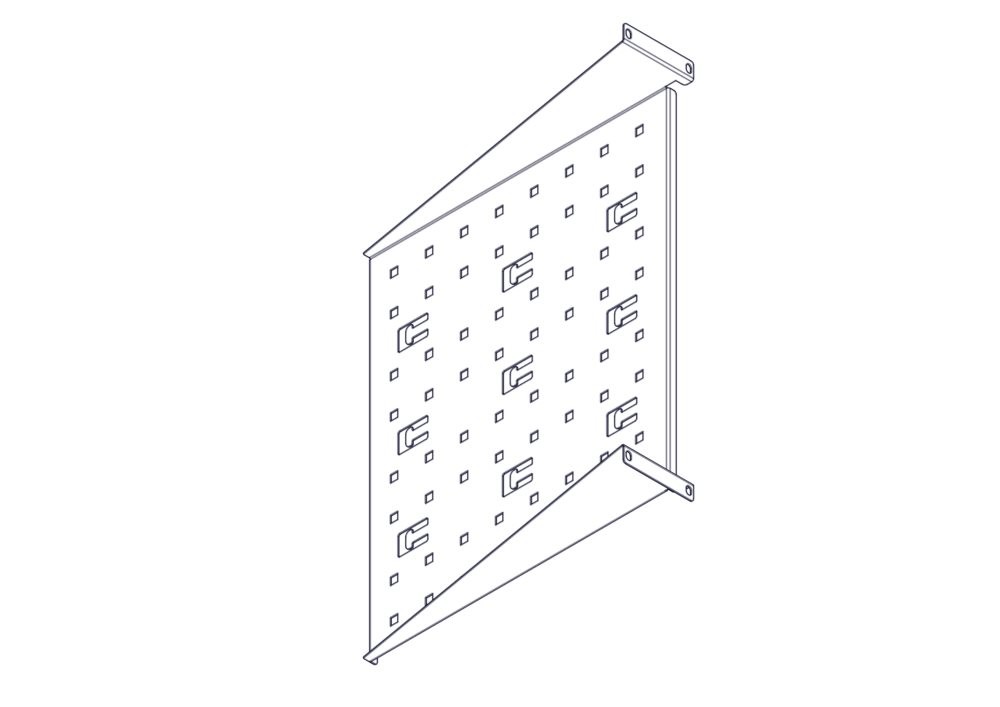 Фиксированная полка Systeme Electric, серия Uniprom, 2U, 450мм, до 15кг
