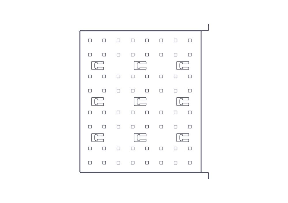Фиксированная полка Systeme Electric, серия Uniprom, 2U, 450мм, до 15кг