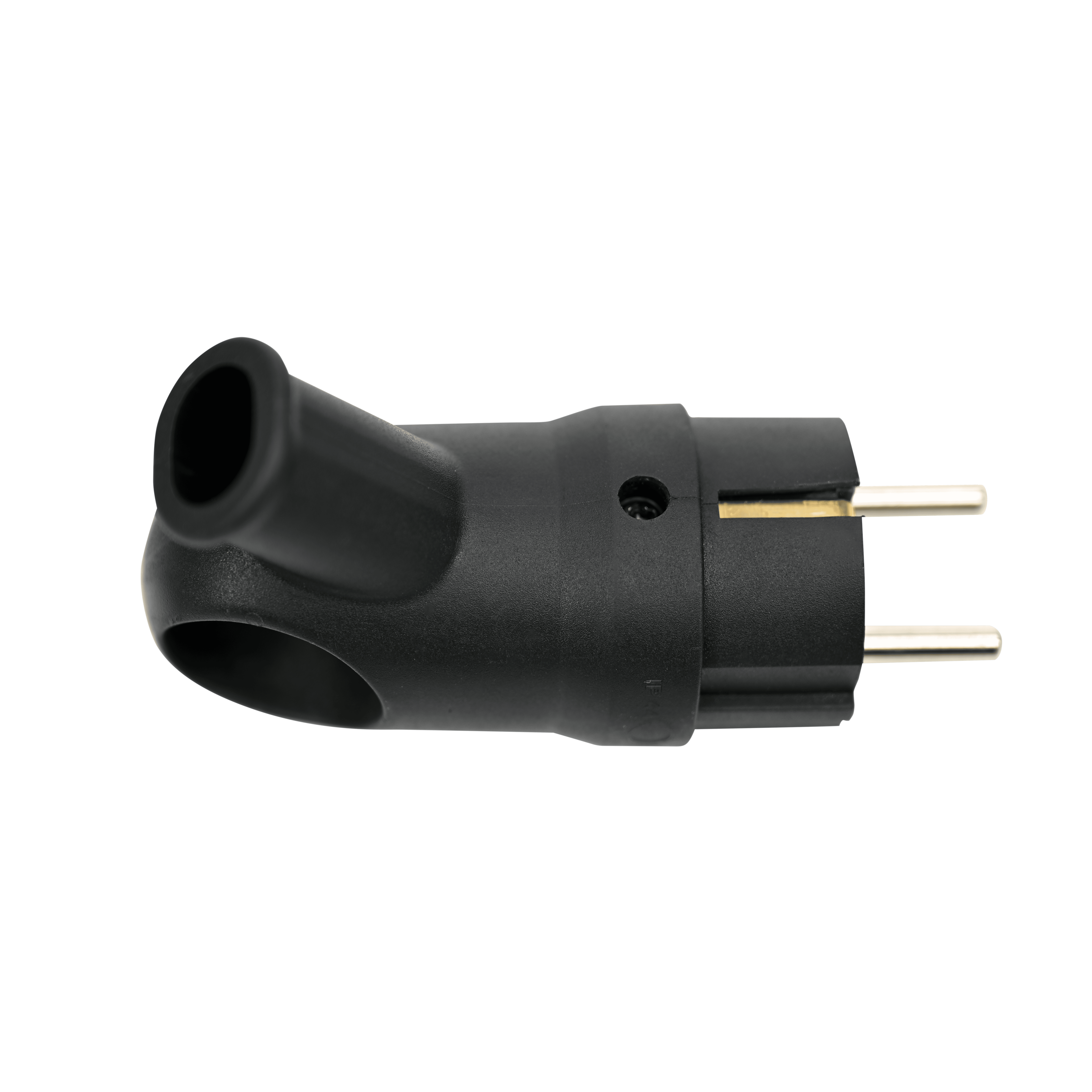 MULTISET Вилка 2К+З угловая каучуковая 16 А/250 В IP44 ЧЁРНАЯ