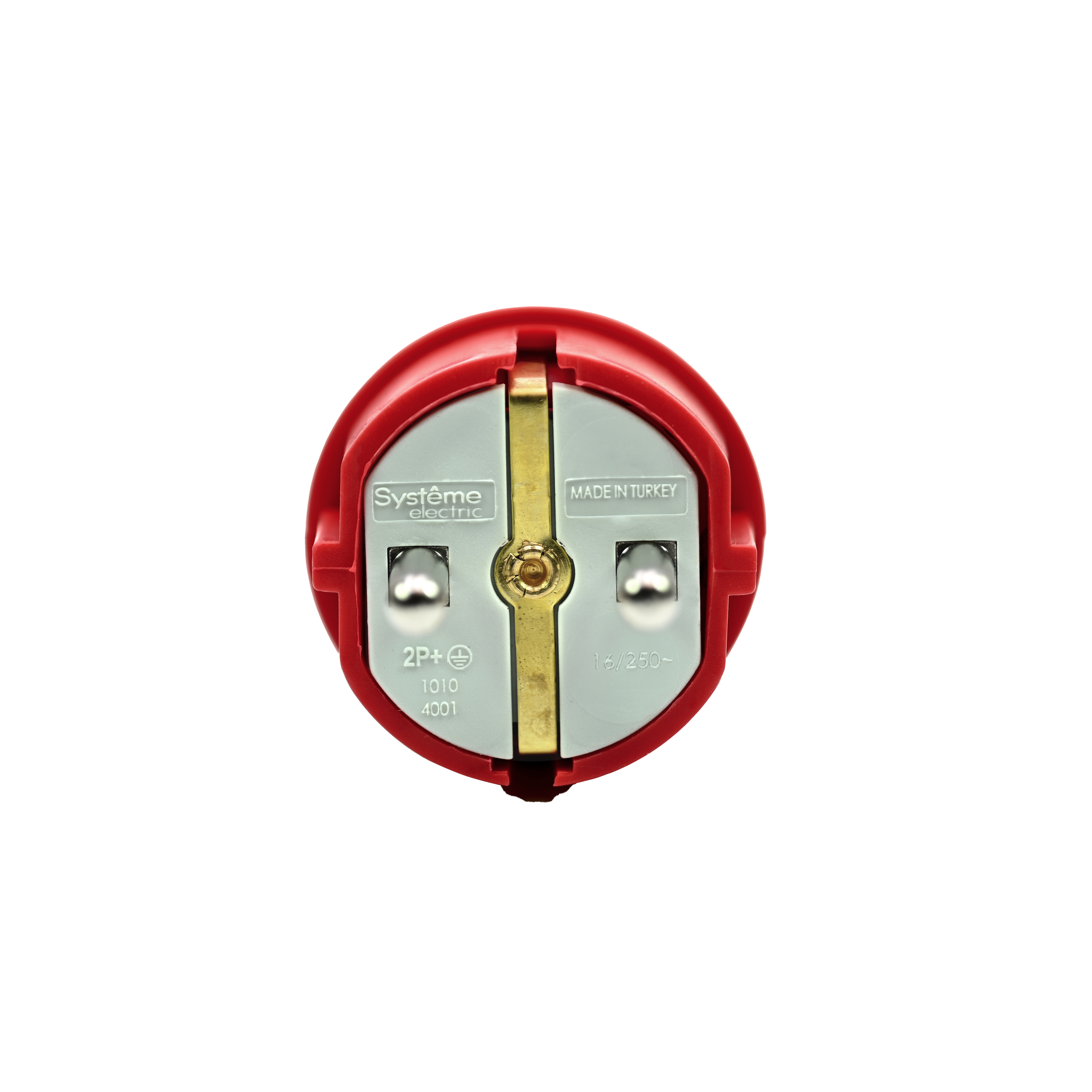 MULTISET Вилка 2К+З прямая каучуковая 16 А/250 В IP44 КРАСНАЯ