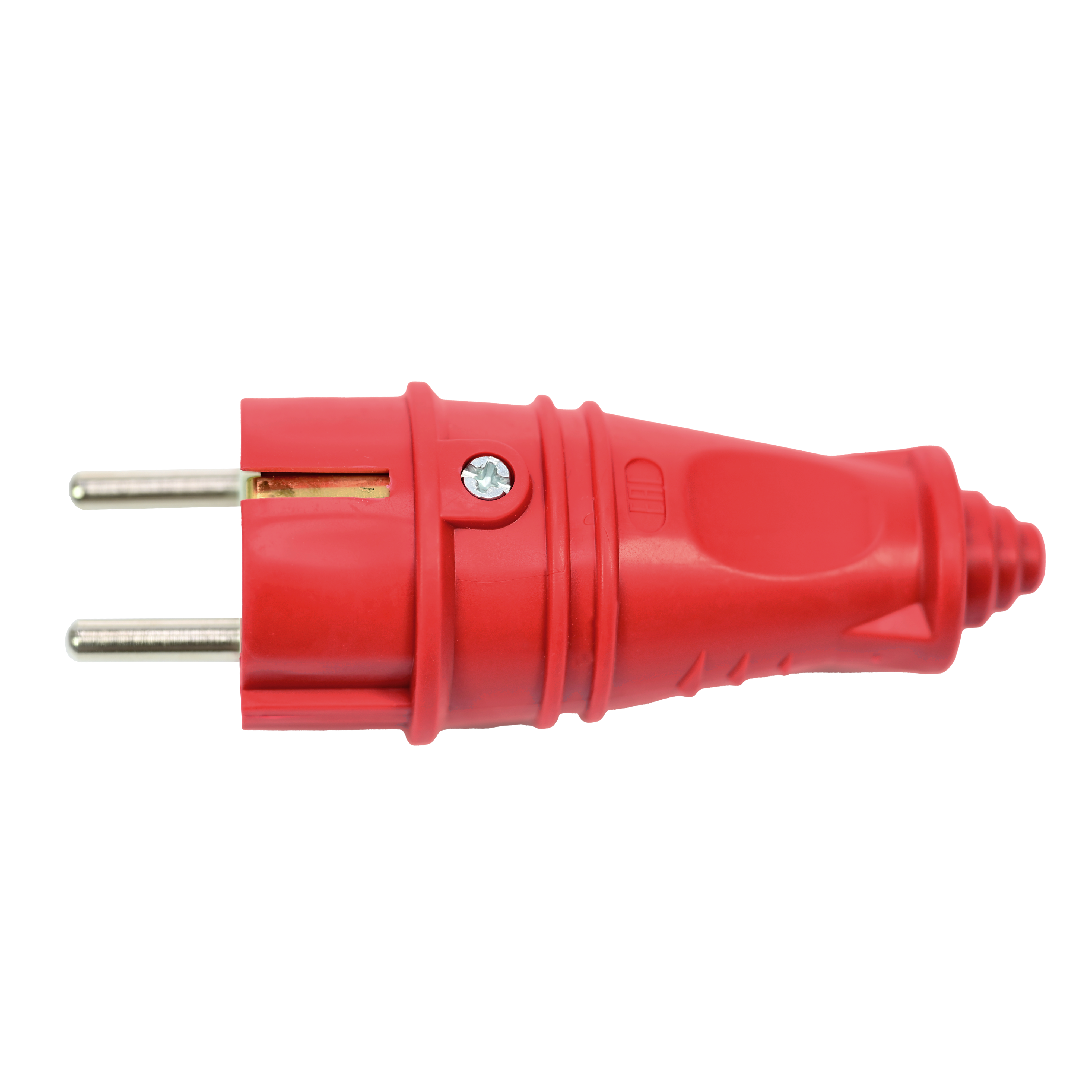 MULTISET Вилка 2К+З прямая каучуковая 16 А/250 В IP44 КРАСНАЯ