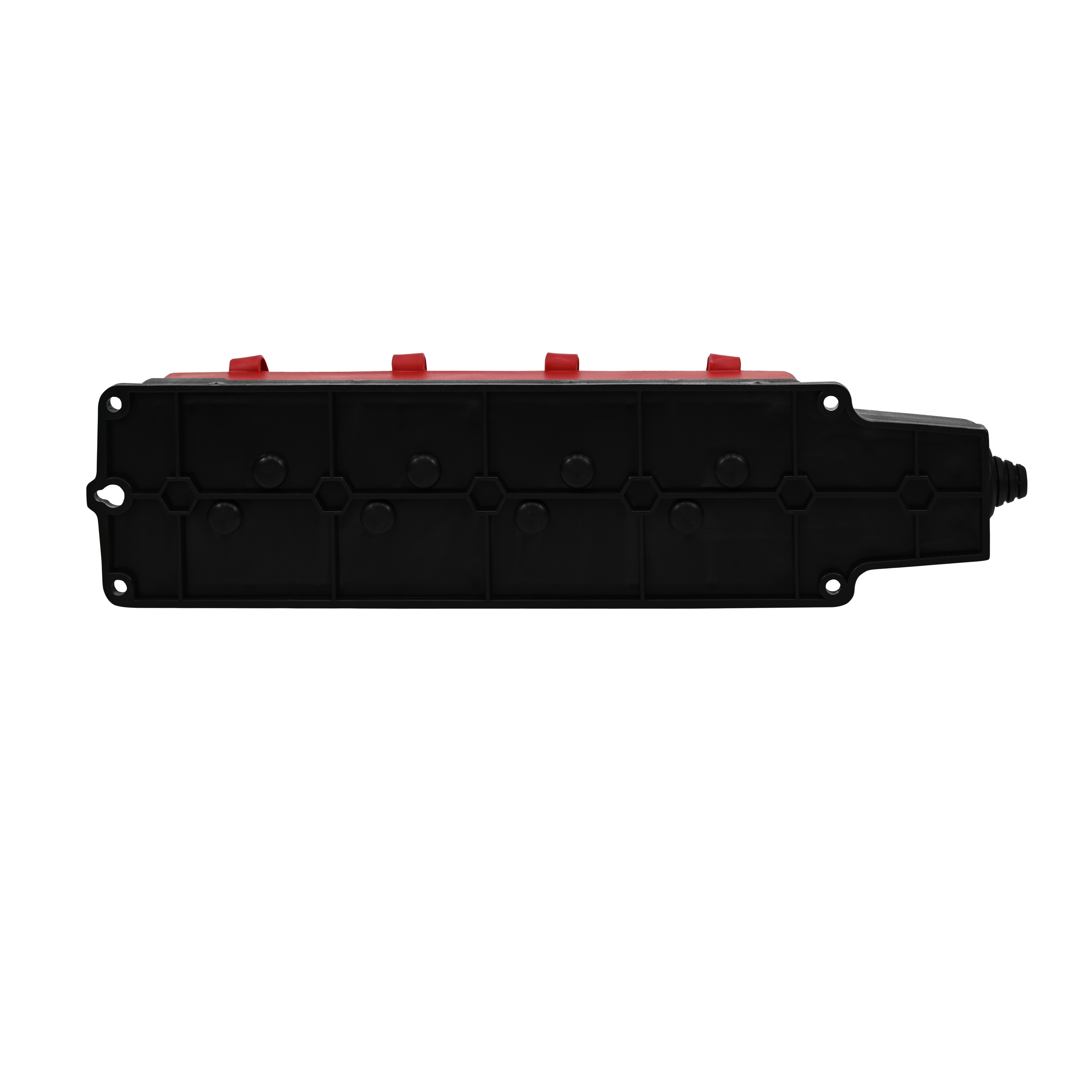 MULTISET Колодка 4х розетка 2К+З каучуковая 16 А/250 В IP44 КРАСНАЯ