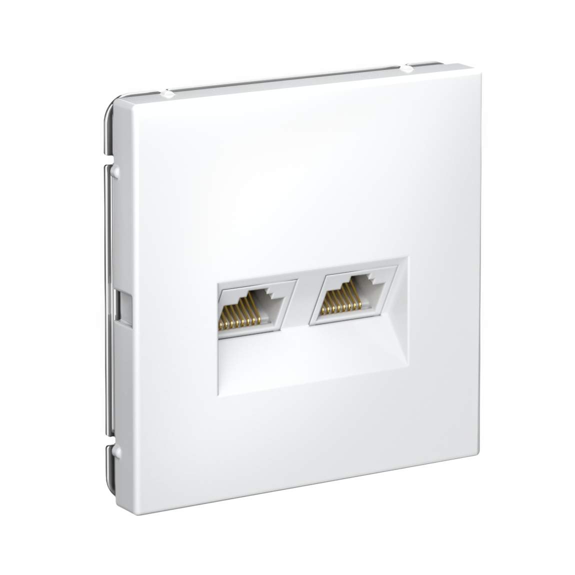 ARTGALLERY РОЗЕТКА двойная компьютерная RJ45+RJ45, кат.6А, механизм, БЕЛЫЙ