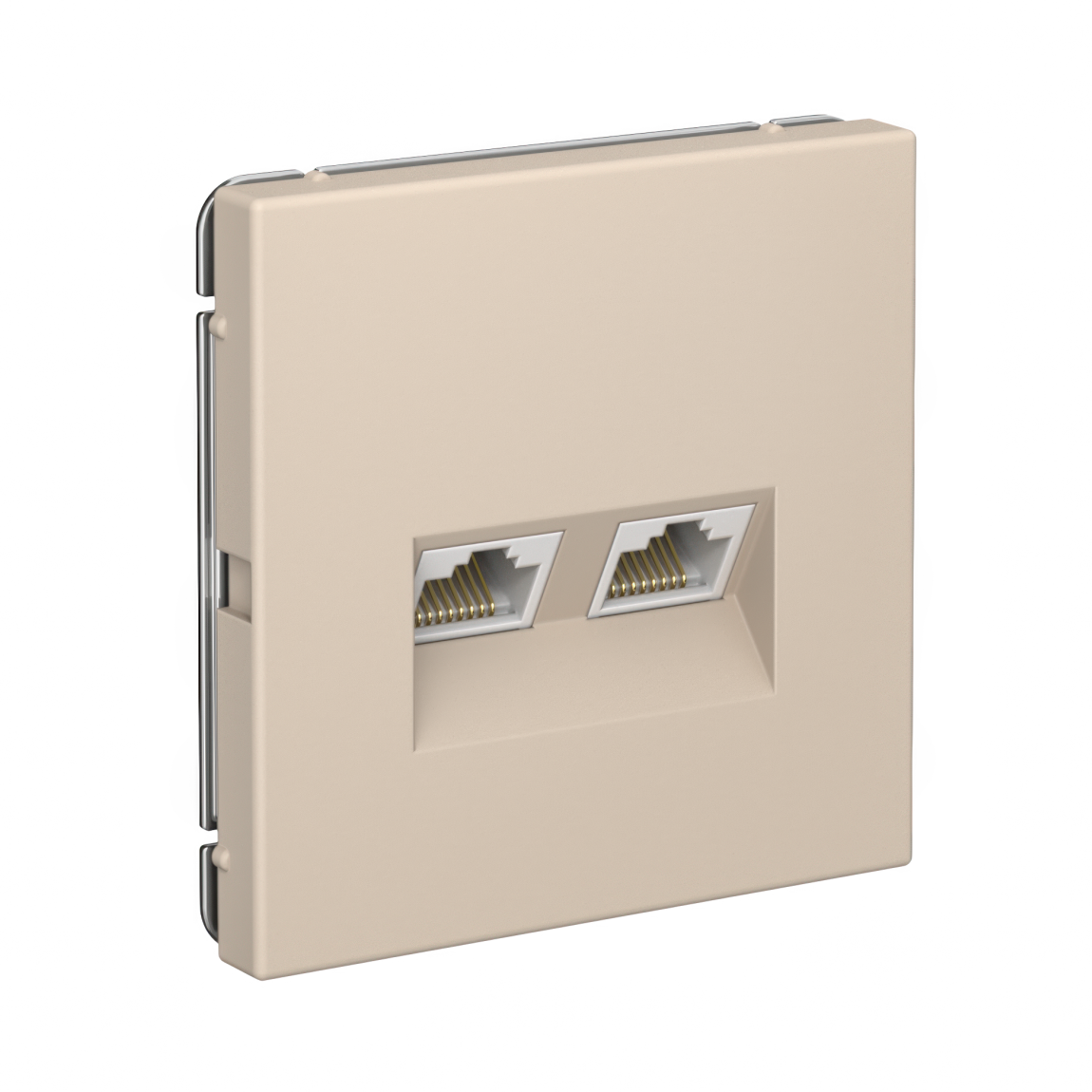 ARTGALLERY РОЗЕТКА двойная компьютерная RJ45+RJ45, кат.6А, механизм, ПЕСОЧНЫЙ