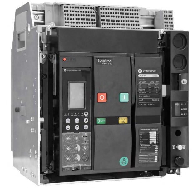 ВОЗДУШНЫЙ АВТ.ВЫКЛ.SYSTEMEPACT ACB16N 400A 3P 6.0E ВЫК,ГП MCH+MX+XF AC230V