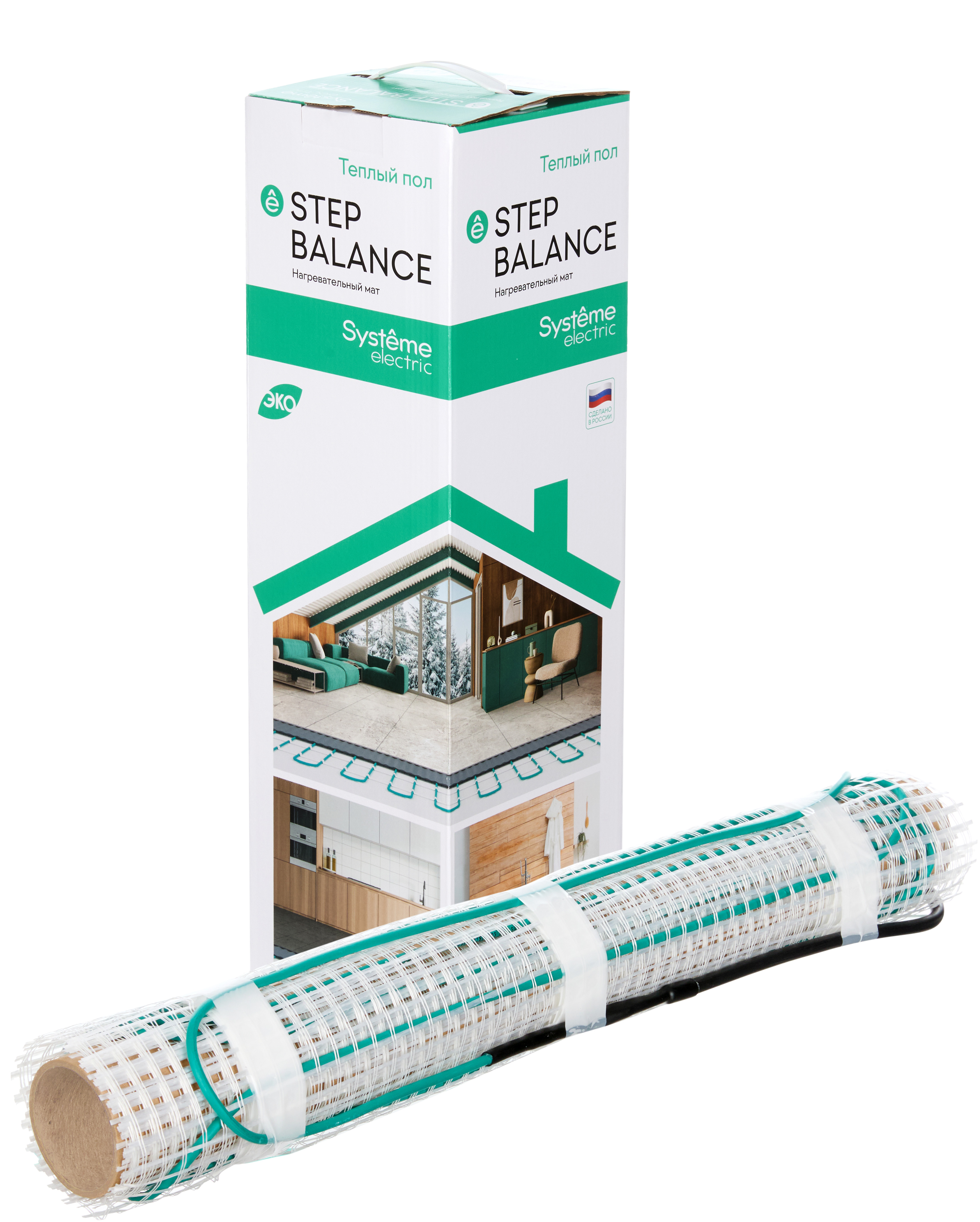 Теплый пол мат нагревательный STEP BALANCE, SBM150040, 150 Вт/м2, 600 Вт, 4 м2