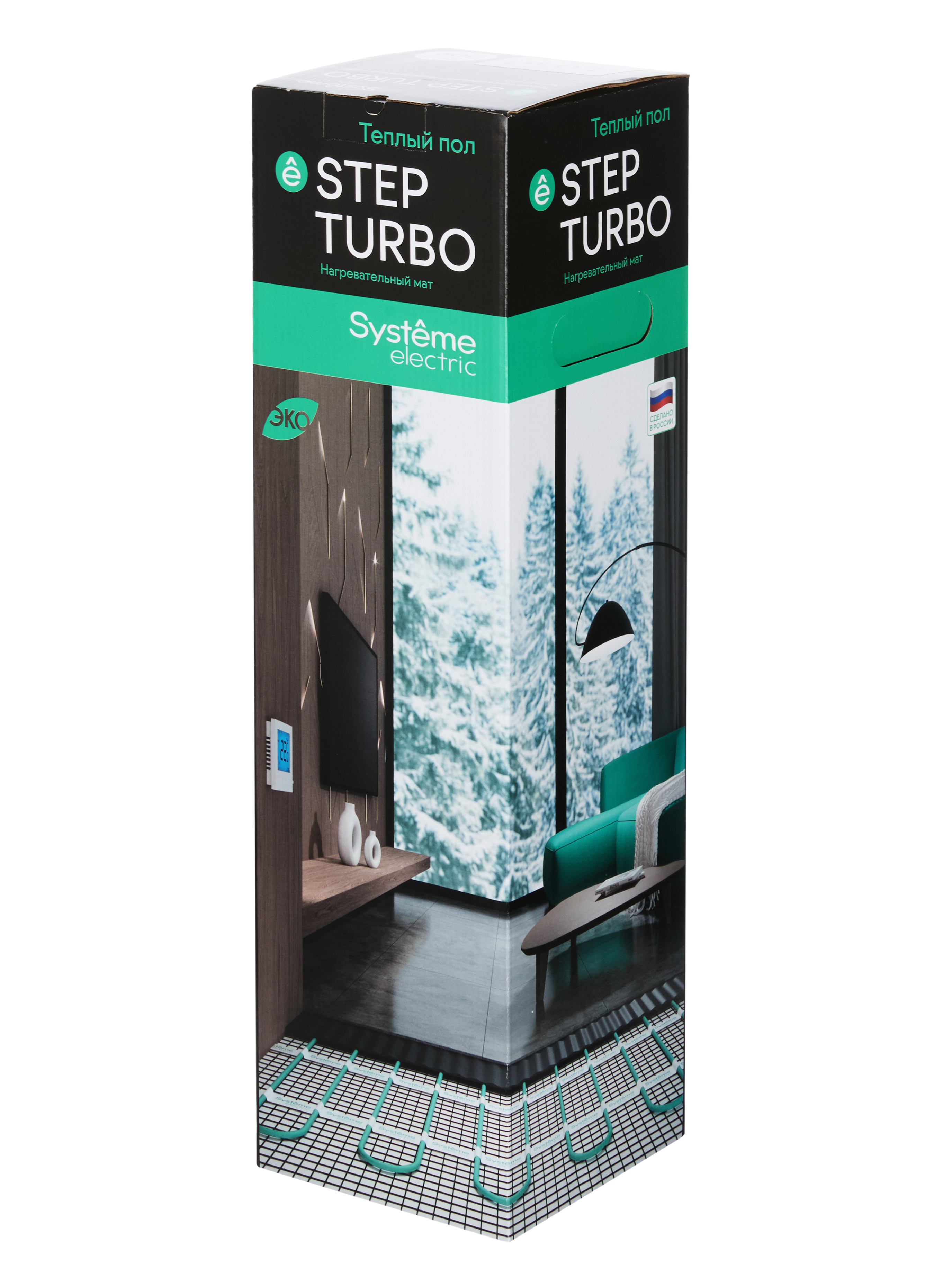 Теплый пол мат нагревательный STEP TURBO, STM200120, 200 Вт/м2, 2400 Вт, 12 м2