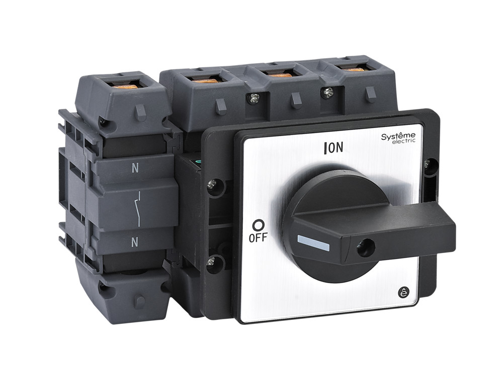 ВЫКЛЮЧАТЕЛЬ-РАЗЪЕДИНИТЕЛЬ 4P 175A IP40 С ЧЁРНОЙ РУКОЯТКОЙ НА ДВЕРЦУ 4 ВИНТАМИ