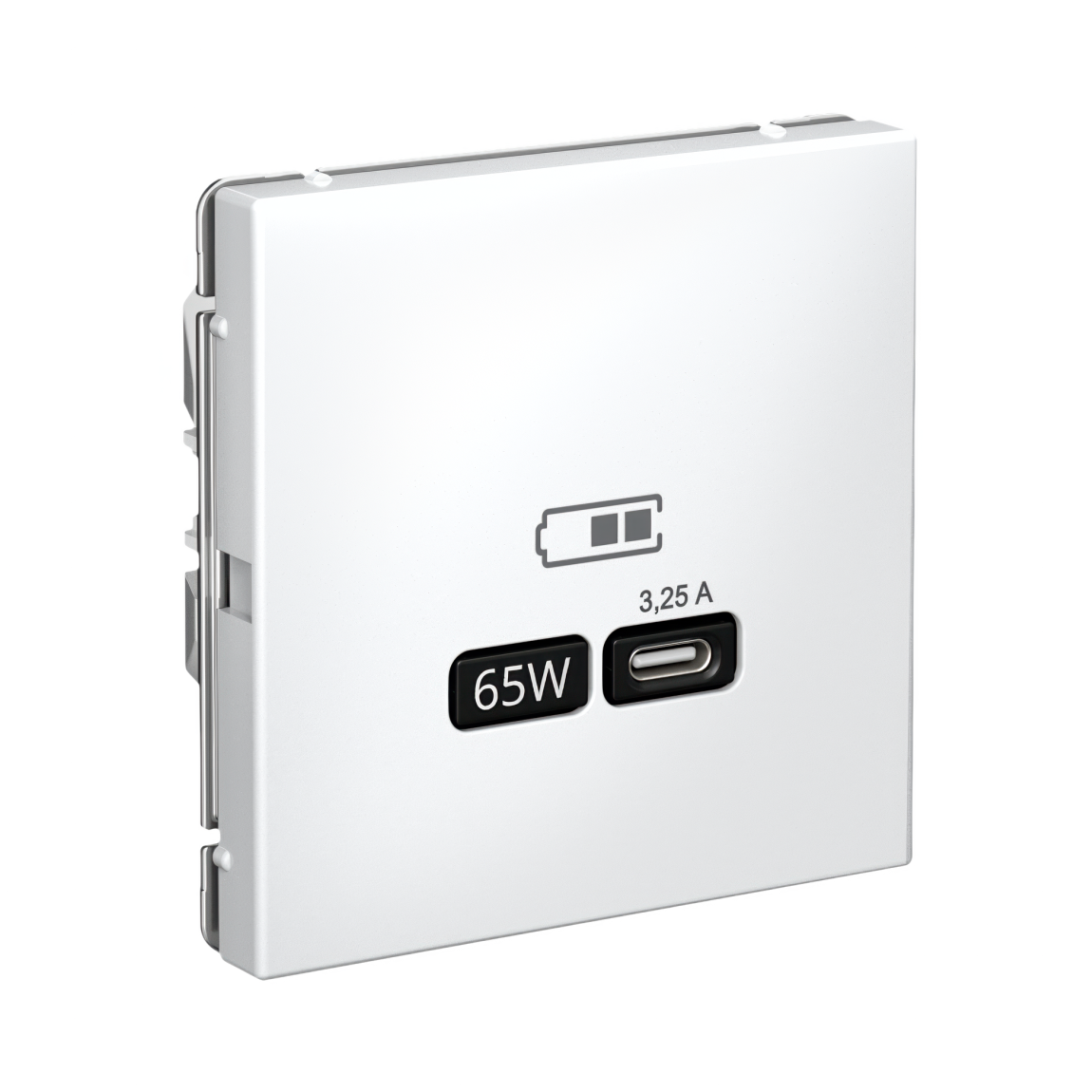 ARTGALLERY USB РОЗЕТКА тип-С 65Вт высокоскор.заряд. QC, PD, механизм, БЕЛЫЙ