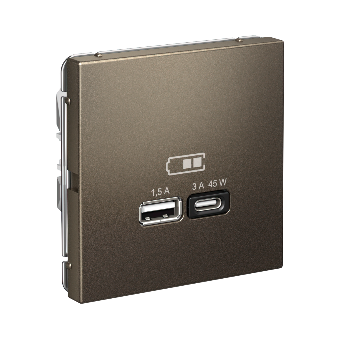 ARTGALLERY USB РОЗЕТКА A + тип-C 45Вт высокоскор.заряд. QC, PD, механизм, МОККО