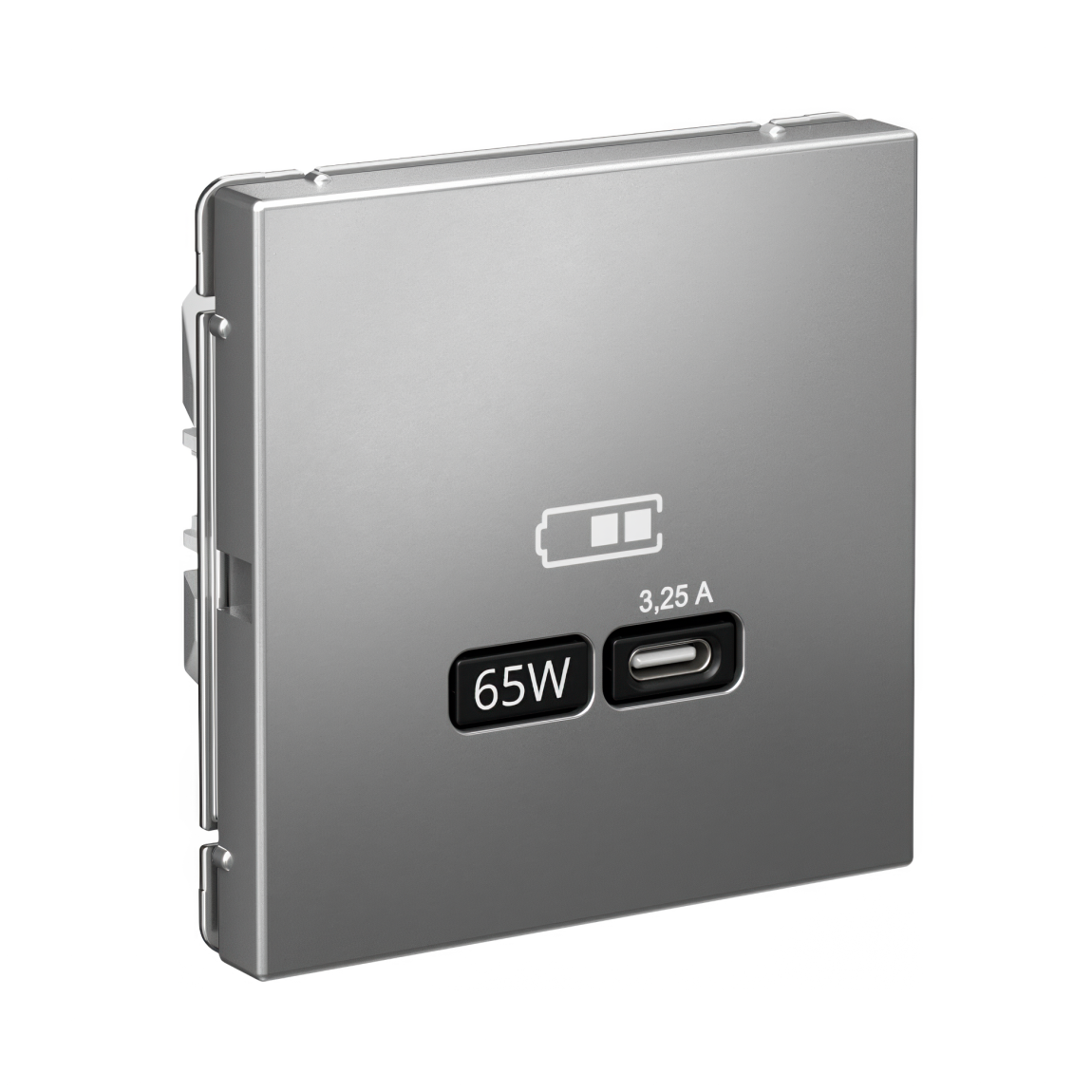 ARTGALLERY USB РОЗЕТКА тип-С 65Вт высокоскор.заряд. QC, PD, механизм, СТАЛЬ