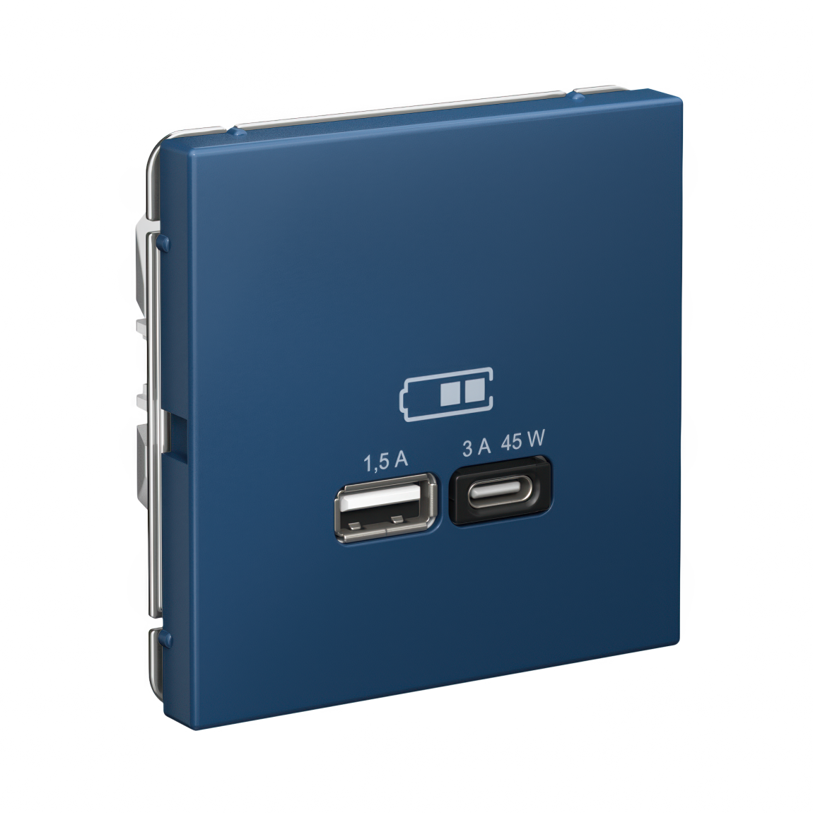 ARTGALLERY USB РОЗЕТКА A + тип-C 45Вт высокоскор.заряд. QC, PD, механизм, АКВАМАРИН