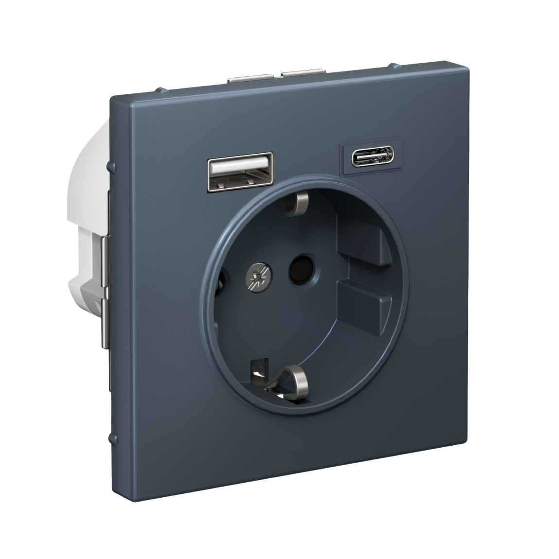 ARTGALLERY РОЗЕТКА 16А с 2 USB A+C, 5В/2,4А/3,0А, 2х5В/1,5А, механизм, ГРИФЕЛЬ
